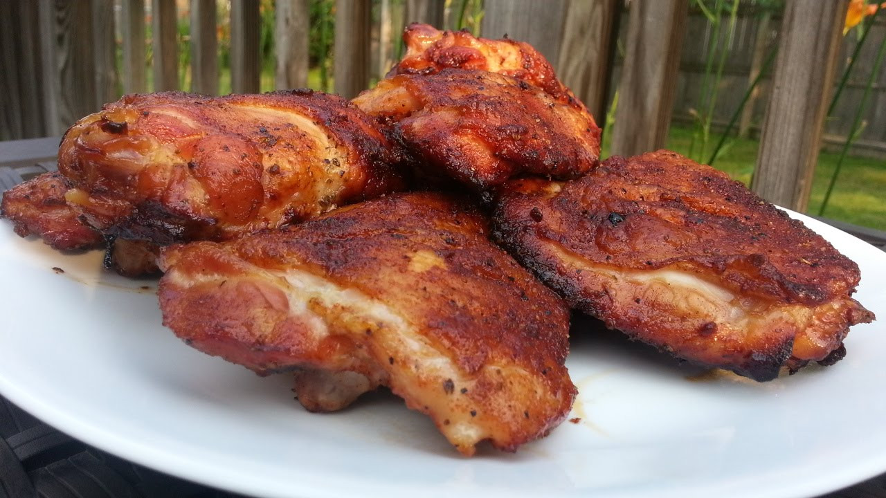 How Long To Smoke Chicken Thighs
 Honey Brined Smoked Chicken Thighs Easy Chicken Thigh