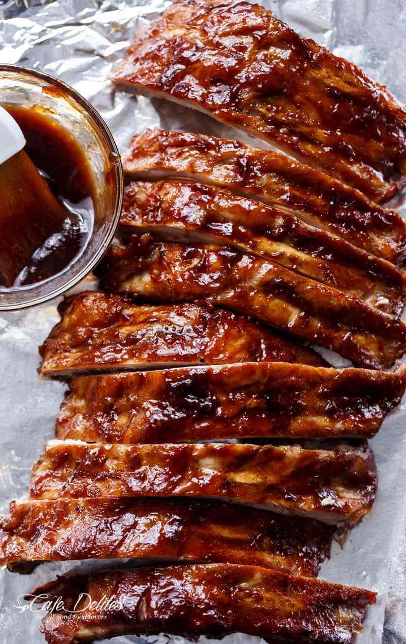 How To Bbq Pork Ribs
 Slow Cooker Barbecue Spare Ribs Cafe Delites