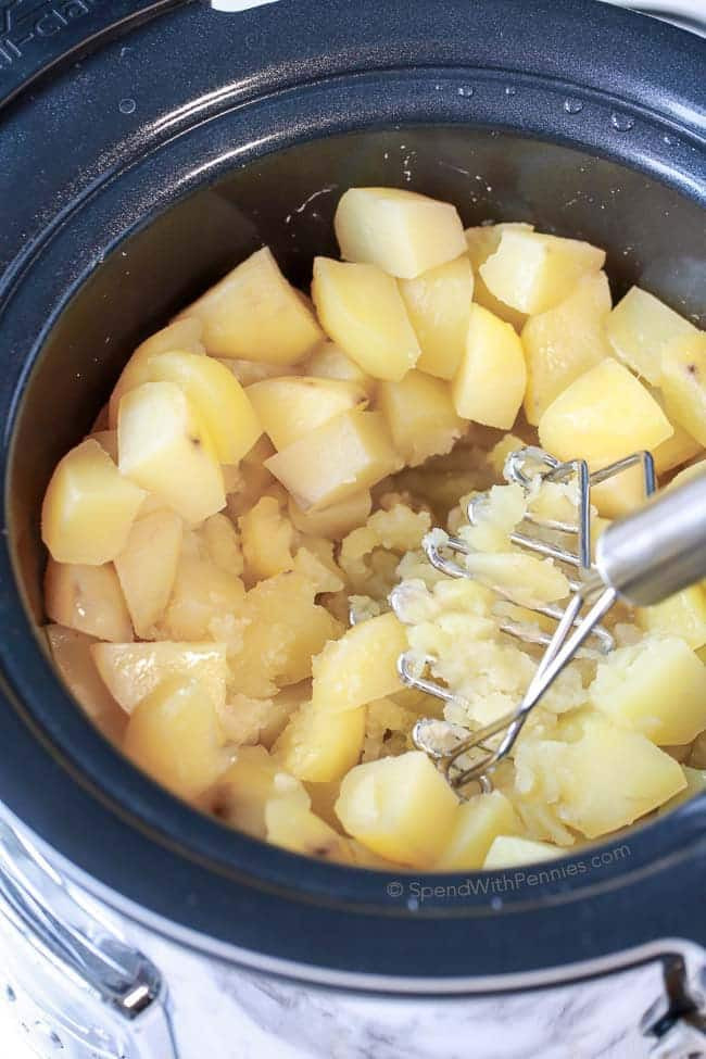 How To Boil Potatoes For Mashed Potatoes
 No Boil Slow Cooker Mashed Potatoes Spend With Pennies