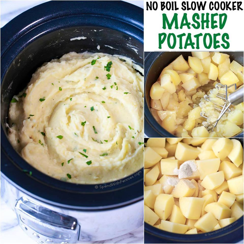 How To Boil Potatoes For Mashed Potatoes
 NO BOIL SLOW COOKER MASHED POTATOES Maria s Mixing Bowl