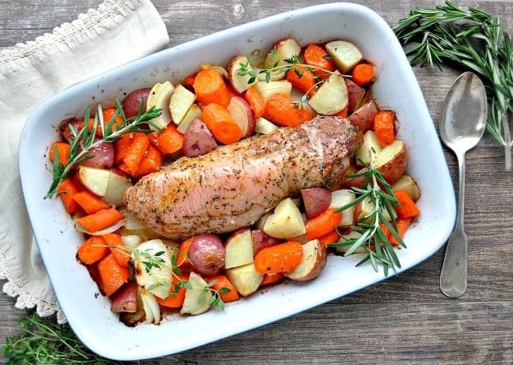 How To Cook Pork Tenderloin In Oven
 e Dish Garlic & Herb Pork Tenderloin The Seasoned Mom