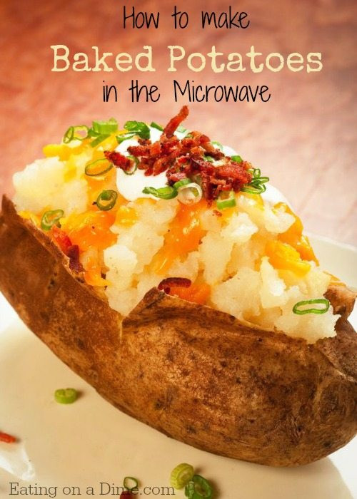 How To Cook Potato In Microwave
 Easy to make Microwave Baked Potatoes Eating on a Dime
