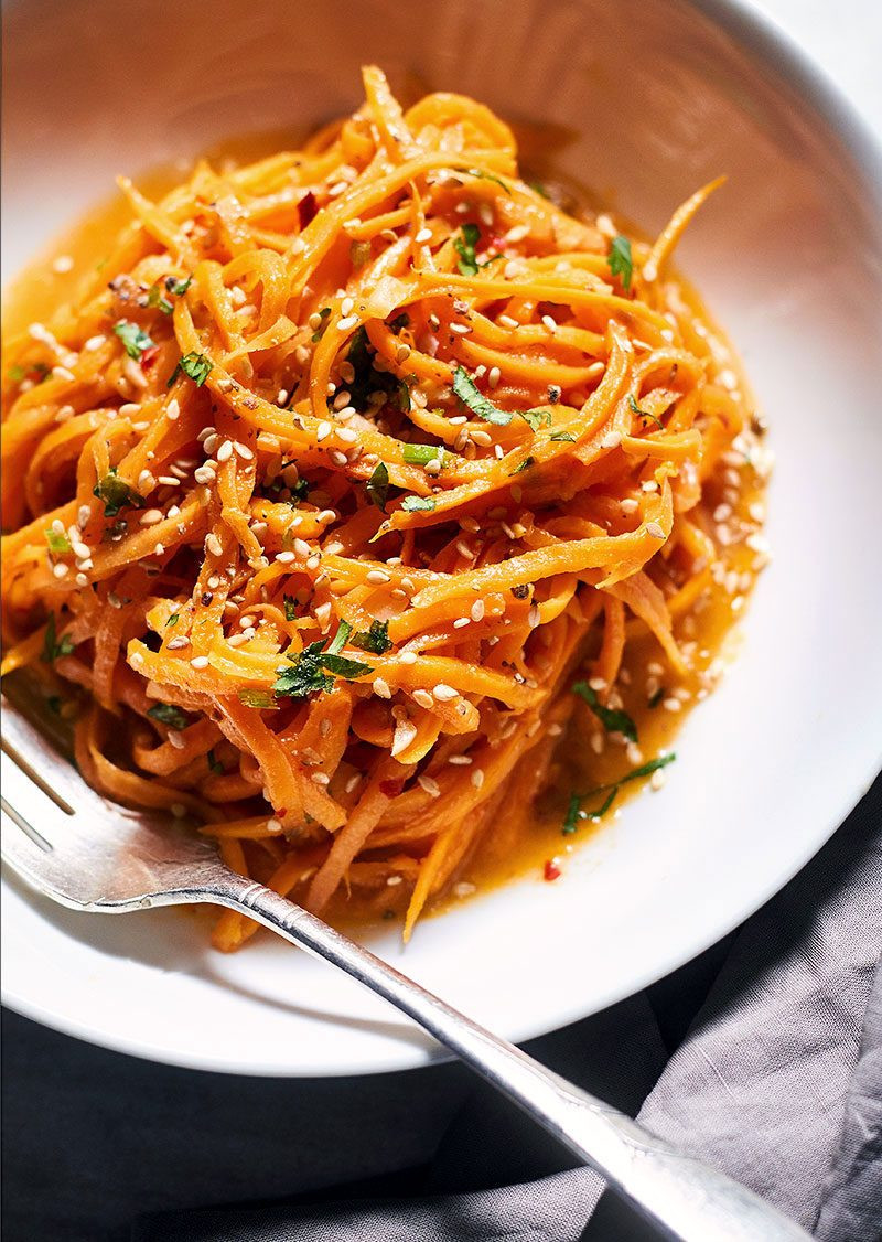 How To Cook Sweet Potato Noodles
 Garlic Butter Sweet Potato Noodles Recipe — Eatwell101
