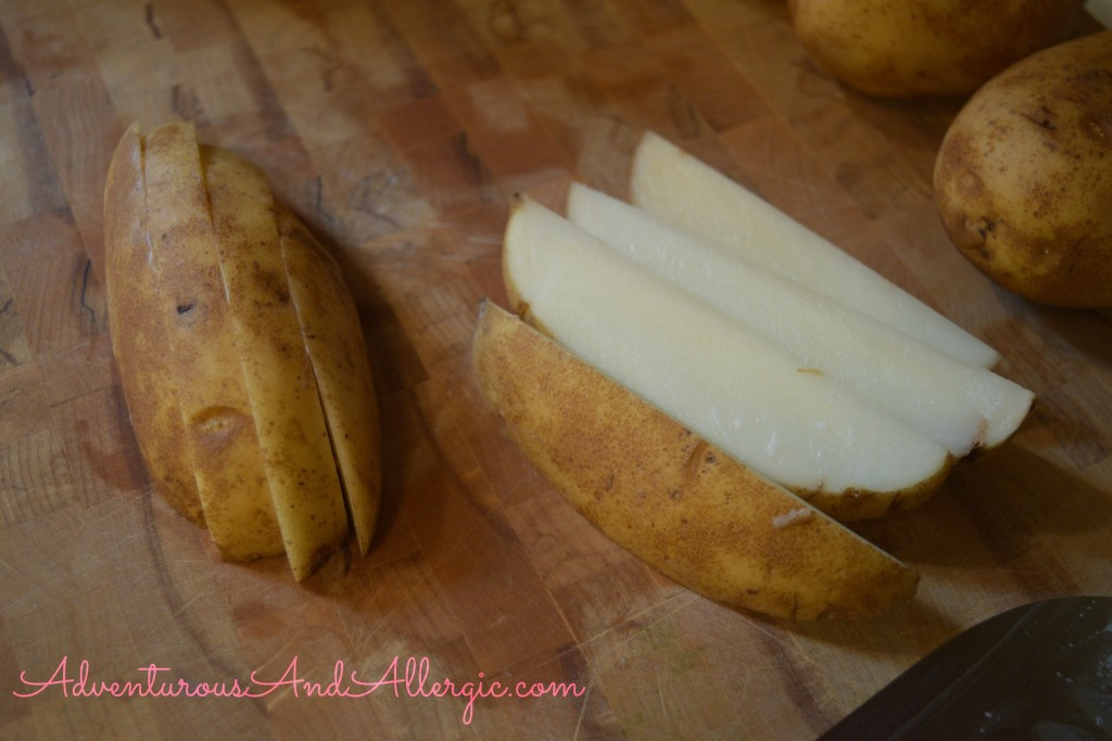 How To Cut Potato Wedges
 Easy Oven Baked Potato Wedges Adventurous & Allergic