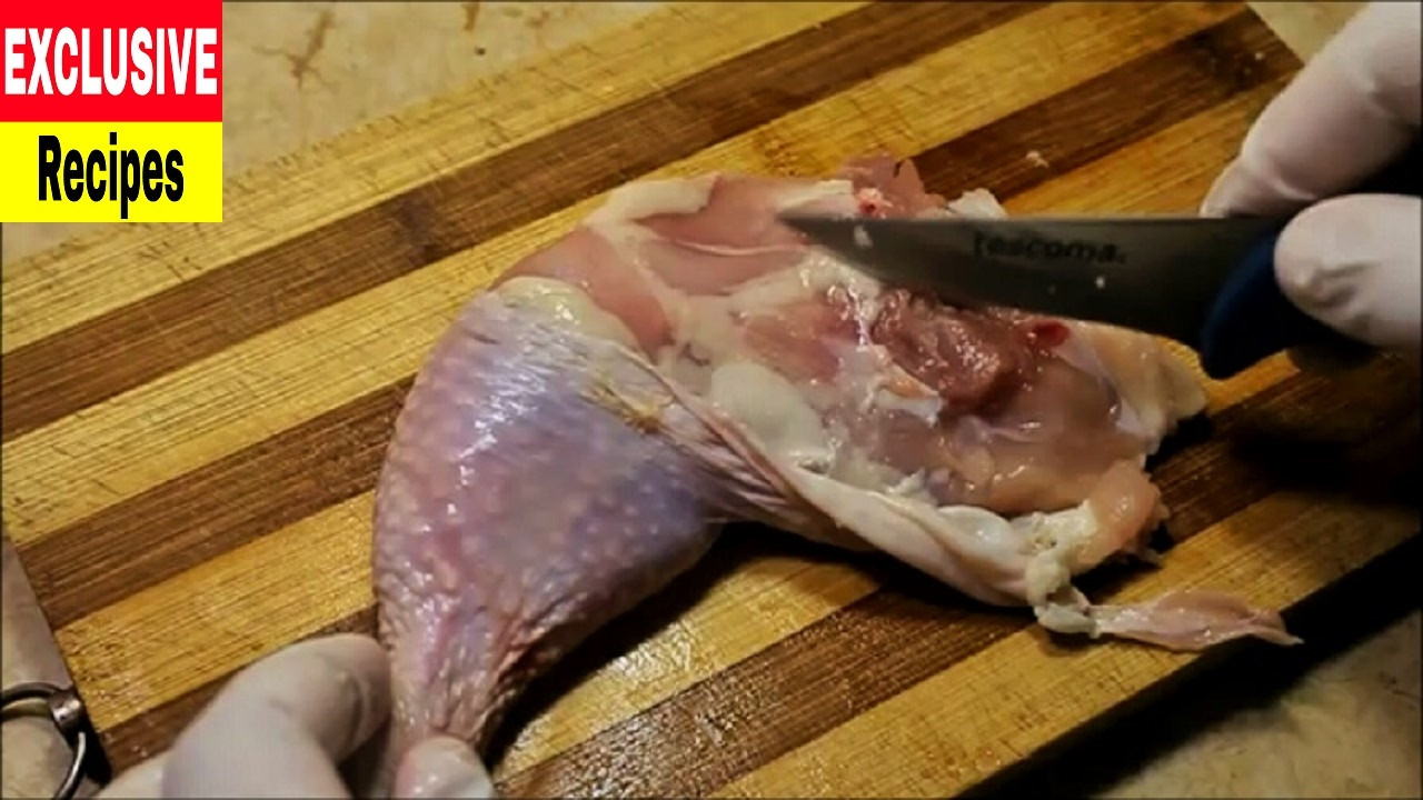 How To Debone Chicken Thighs
 How to debone a chicken thigh in 1 minute