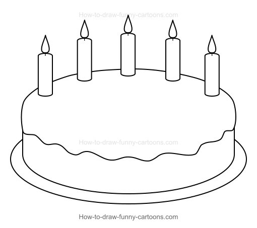 How To Draw A Birthday Cake
 How to Draw A Cartoon Birthday Cake