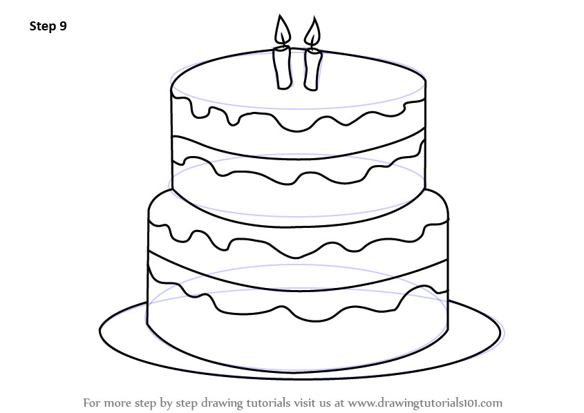 How To Draw A Birthday Cake
 Learn How to Draw a Birthday Cake Cakes Step by Step