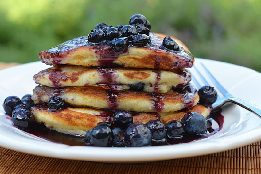 How To Make Blueberry Pancakes
 Blueberry Buttermilk Pancakes with Blueberry Maple Syrup