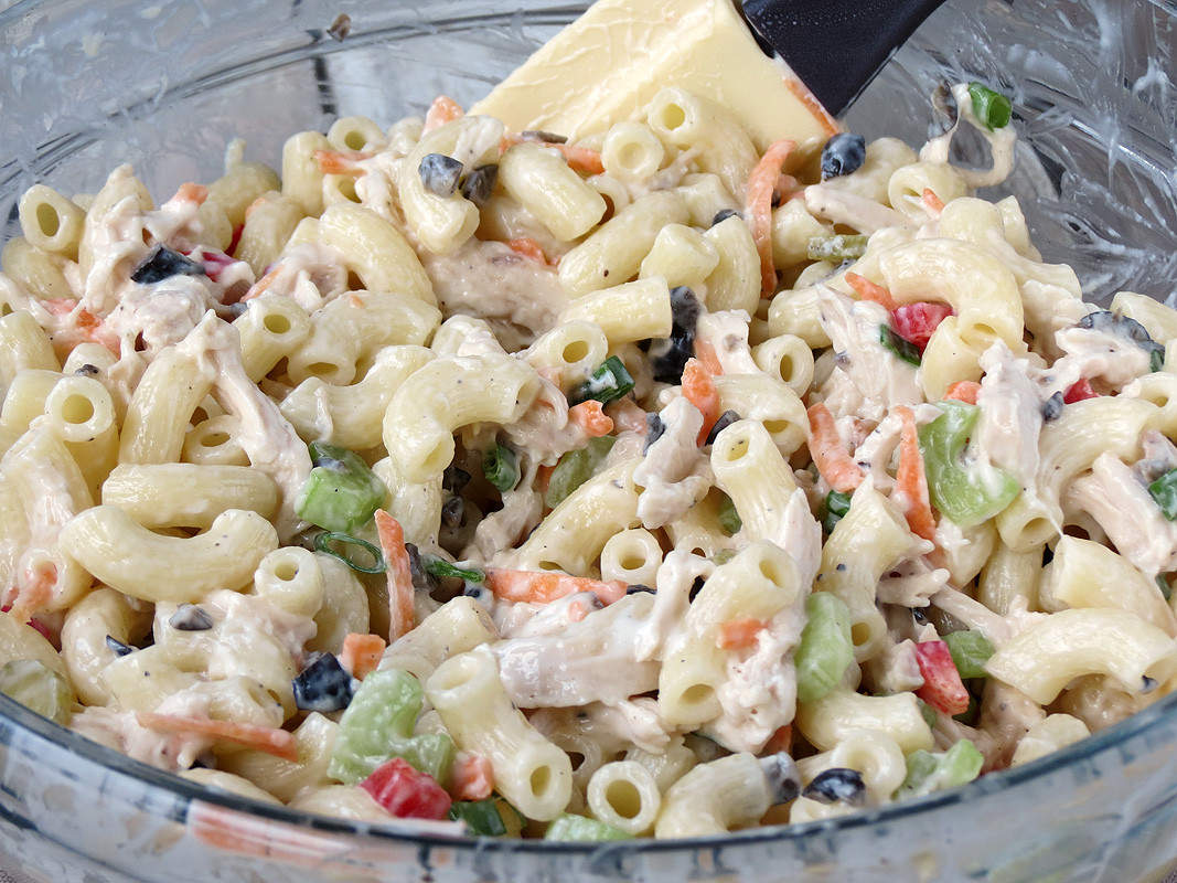 How To Make Chicken Salad
 Chicken Macaroni Salad Yummy Addiction