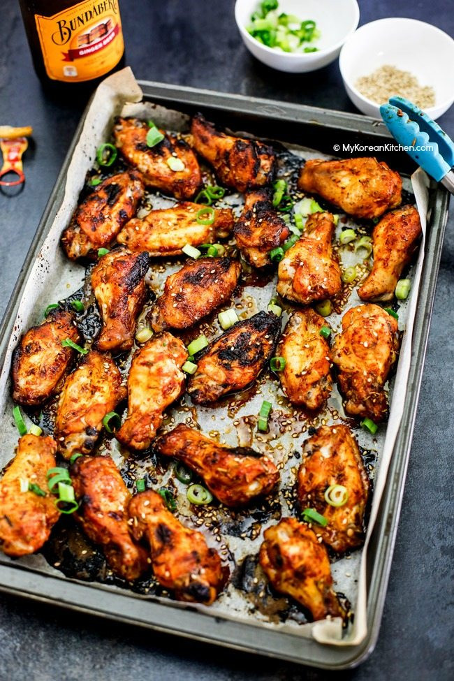 How To Make Chicken Wings In The Oven
 Baked Korean Chicken Wings