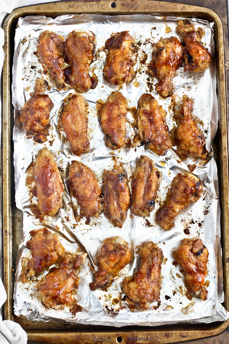 How To Make Chicken Wings In The Oven
 Crispy Baked Barbecue Chicken Wings Yellow Bliss Road