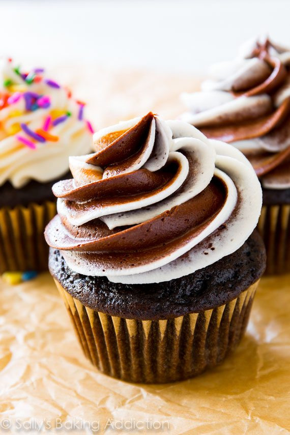 How To Make Chocolate Cupcakes Classic Chocolate Cupcakes with Vanilla Frosting Sallys