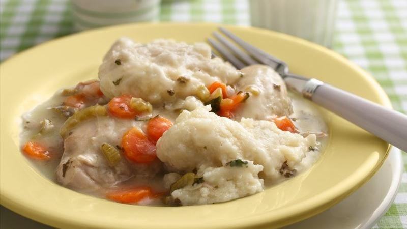 How To Make Dumplings With Bisquick
 Chicken and Dumplings recipe from Betty Crocker