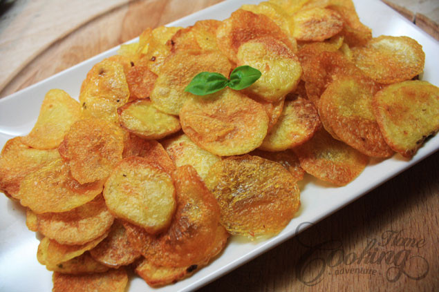 How To Make Homemade Potato Chips
 Homemade Baked Potato Chips Home Cooking Adventure