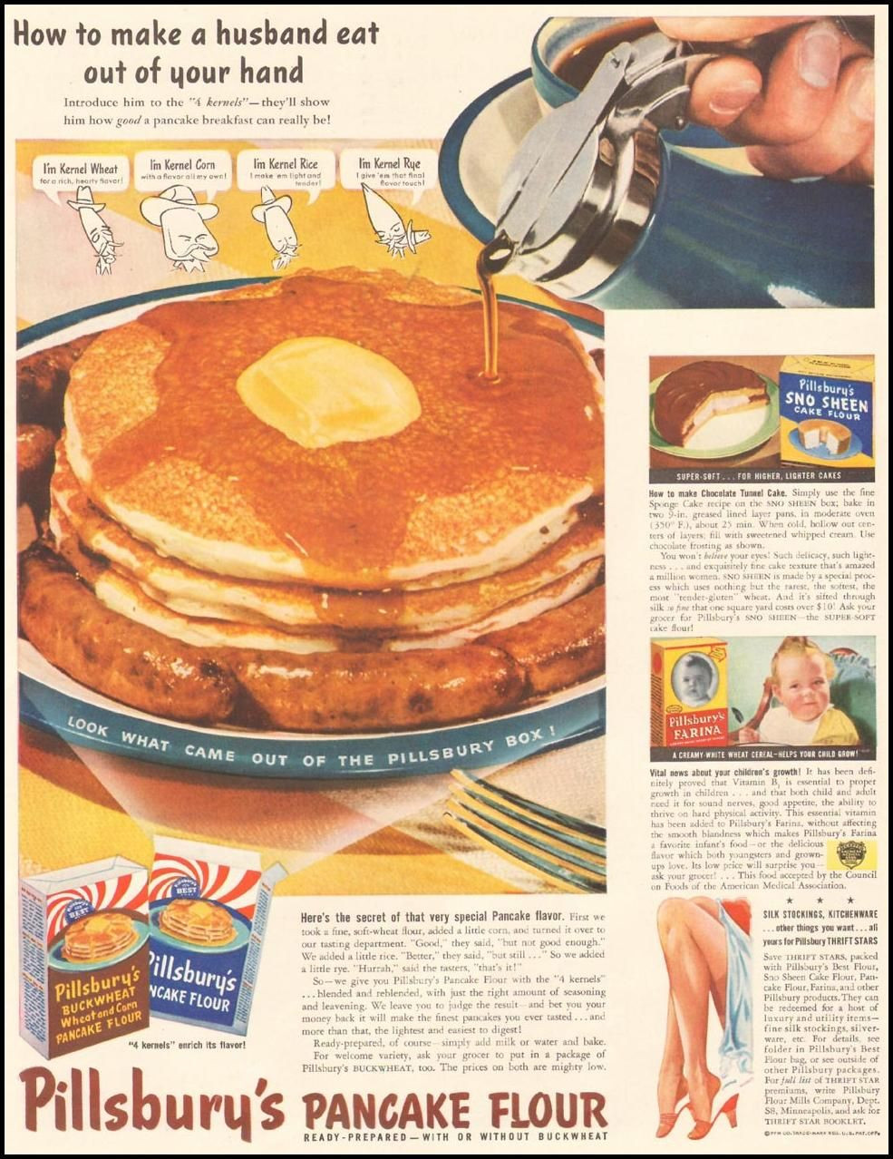 How To Make Pancakes With Flour
 PILLSBURY S PANCAKE FLOUR LIFE 09 29 1941