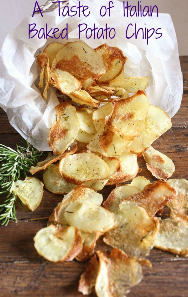 How To Make Potato Chips In The Oven
 A Taste of Italian Baked Potato chips an easy crispy