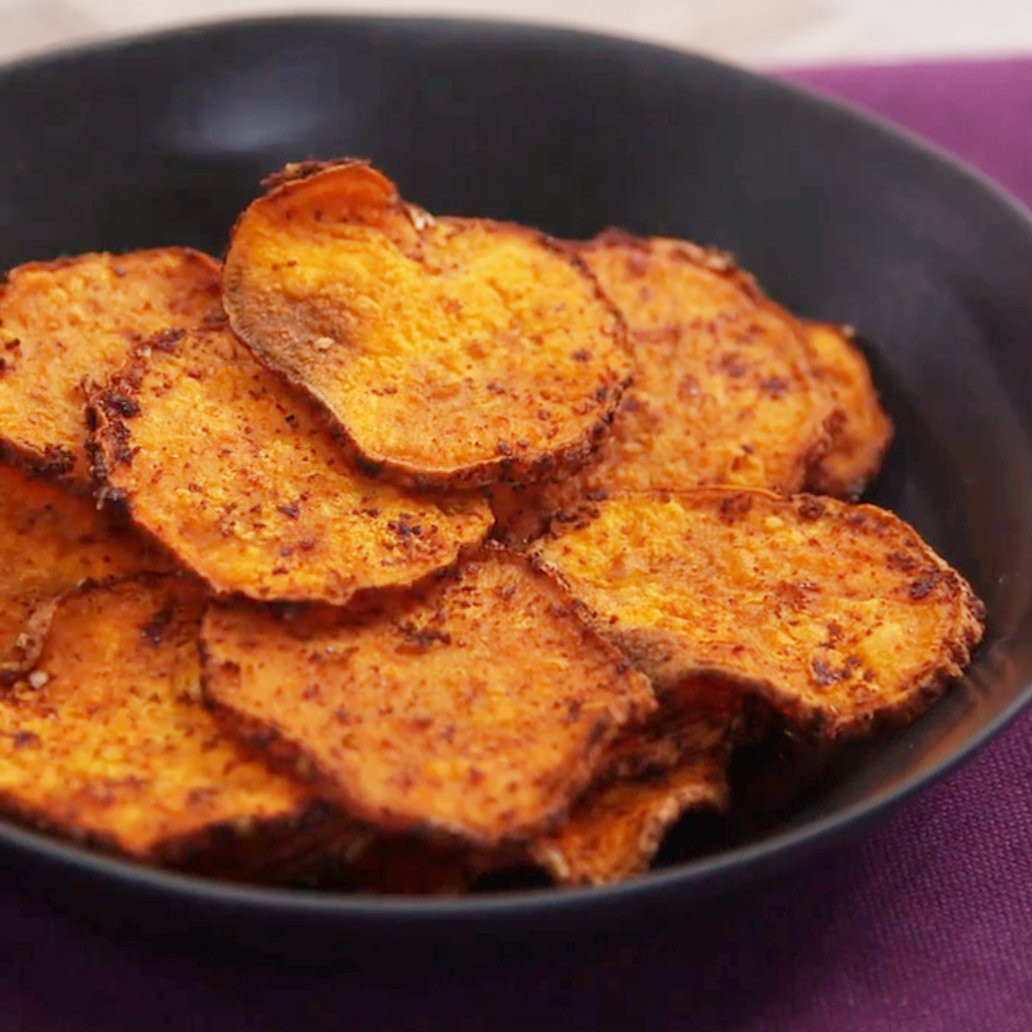 How To Make Potato Chips In The Oven
 How to Make Oven Roasted Sweet Potato Chips Food