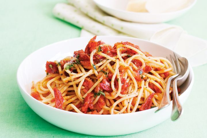 How To Make Spaghetti Sauce With Tomato Paste
 Spaghetti with sun dried tomato sauce