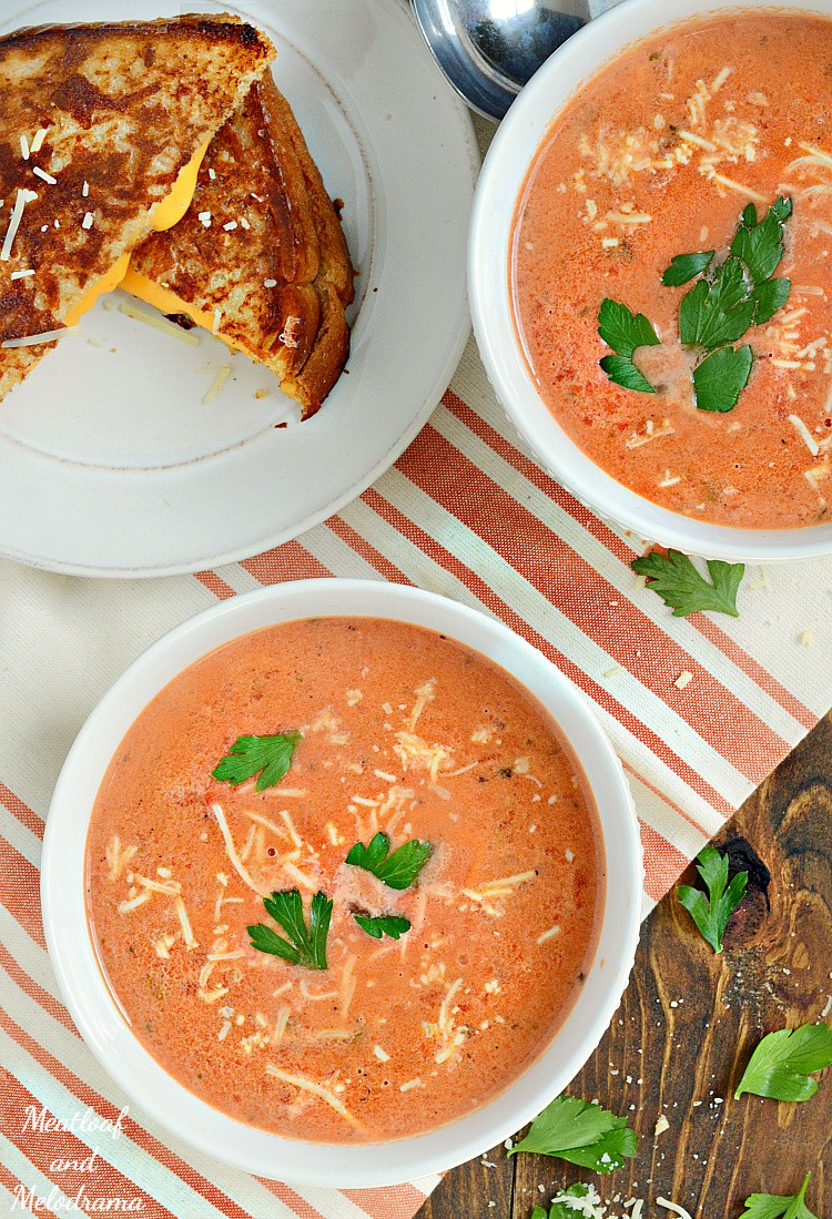 How To Make Tomato Basil Soup
 Easy Creamy Tomato Basil Soup Meatloaf and Melodrama