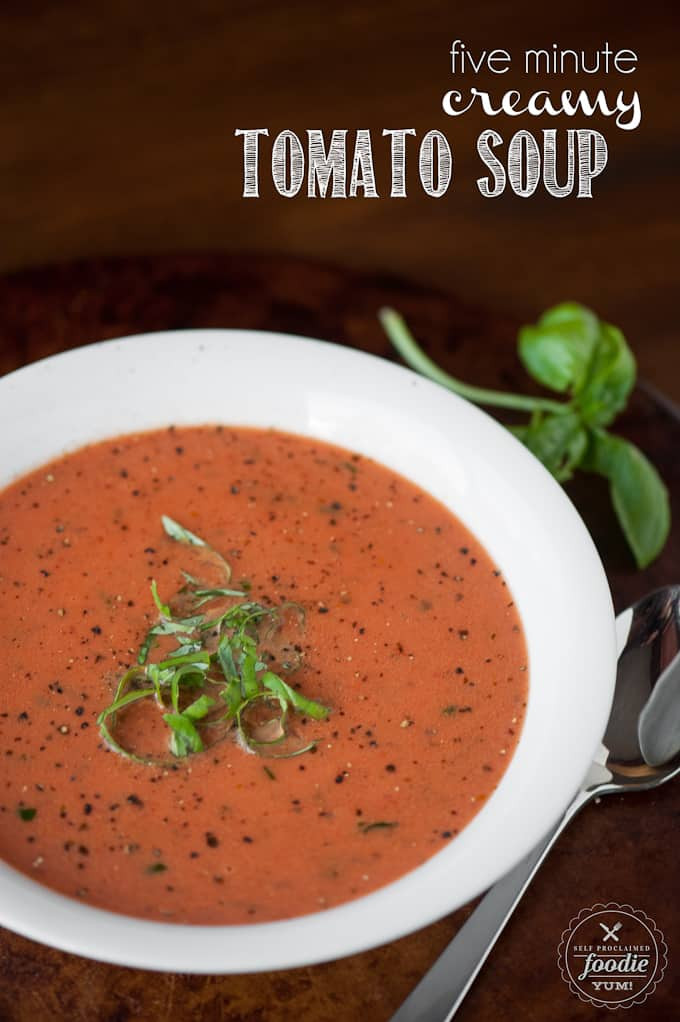 How To Make Tomato Soup From Tomato Sauce
 Five Minute Cream of Tomato Soup