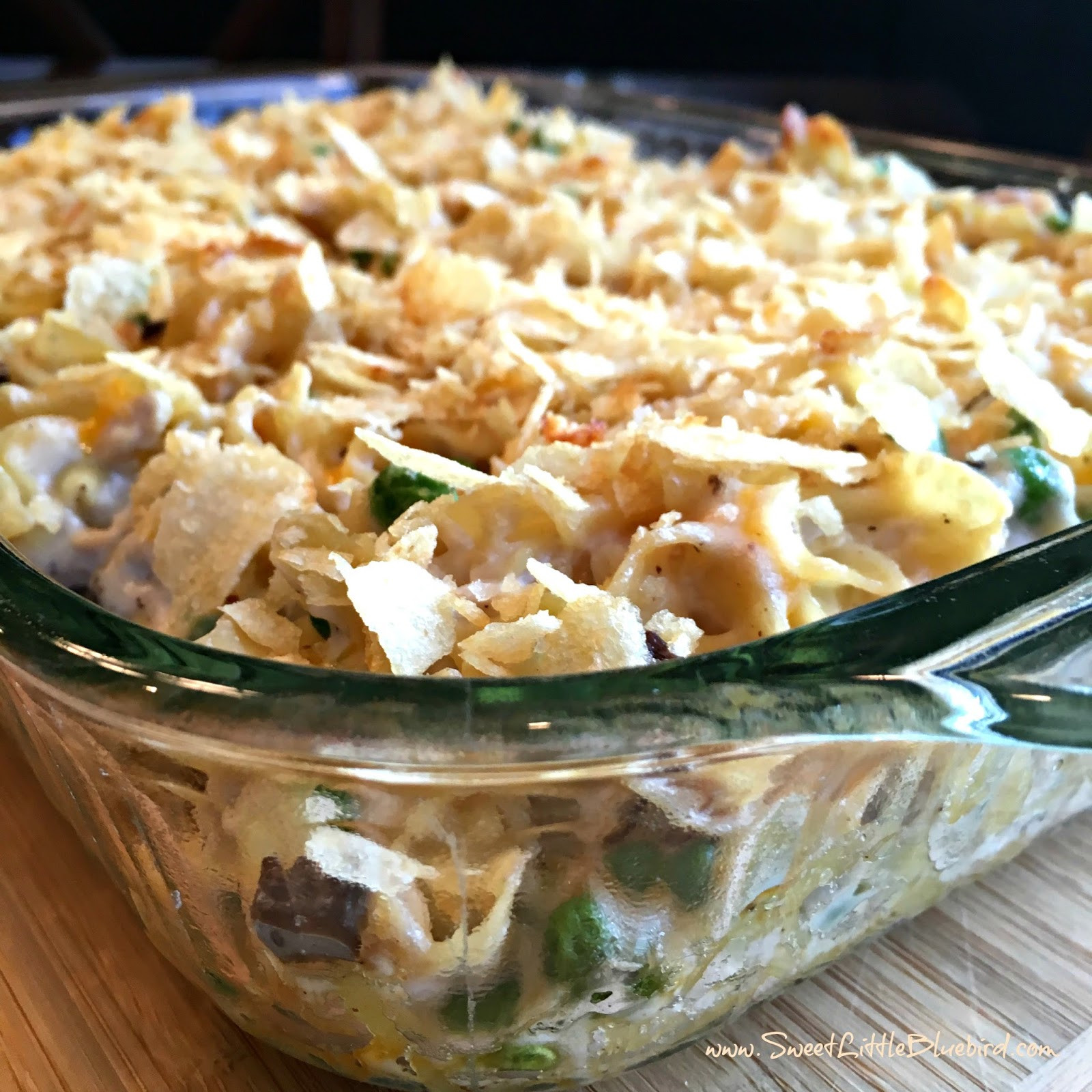 How To Make Tuna Casserole
 Old Fashioned Tuna Noodle Casserole Sweet Little Bluebird