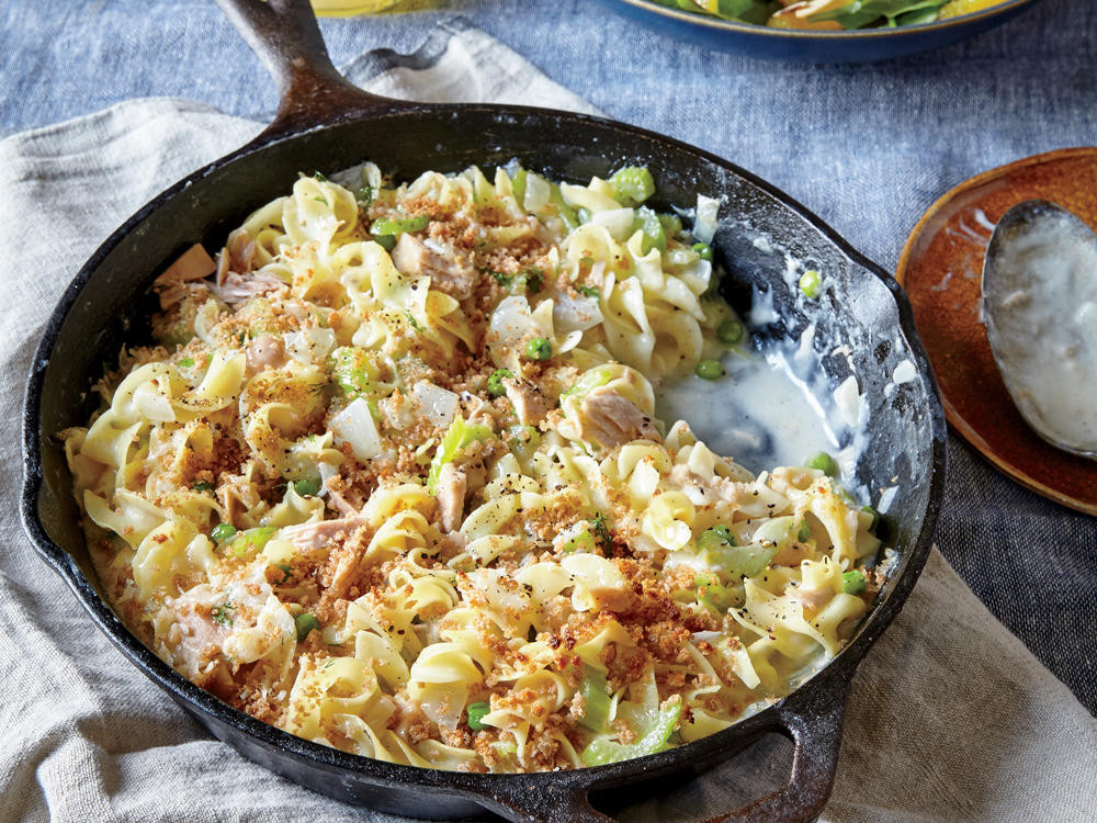 How To Make Tuna Casserole
 Creamy Tuna Noodle Casserole & Peas & Breadcrumbs Recipe