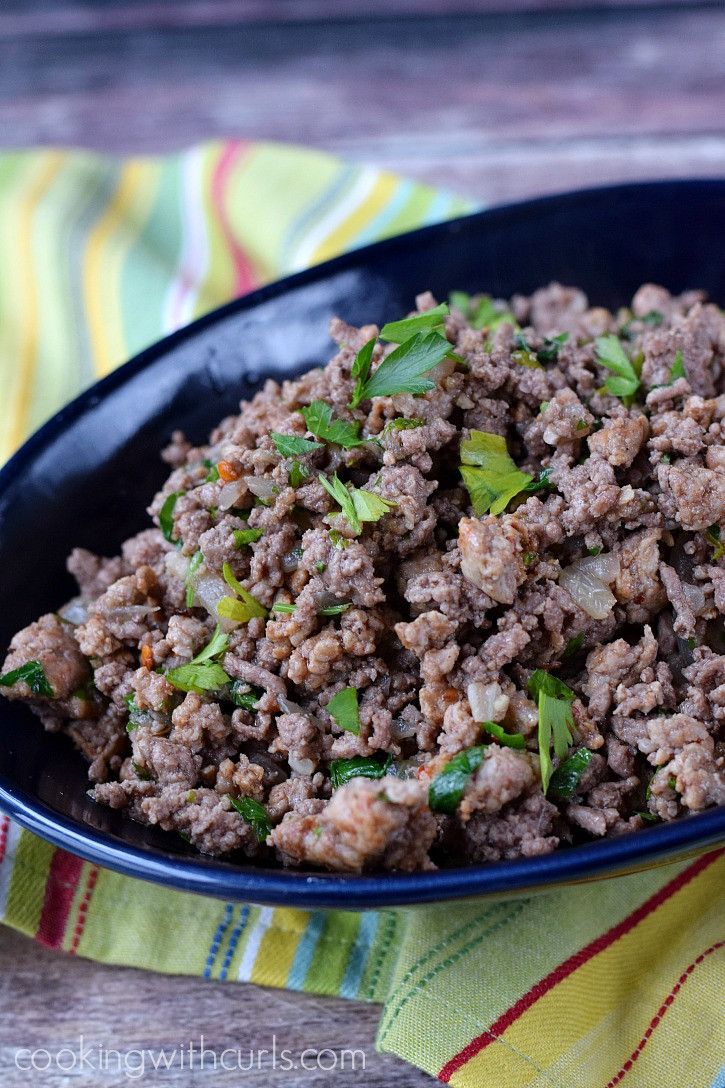 How To Season Ground Beef
 Italian Seasoned Ground Beef Cooking With Curls