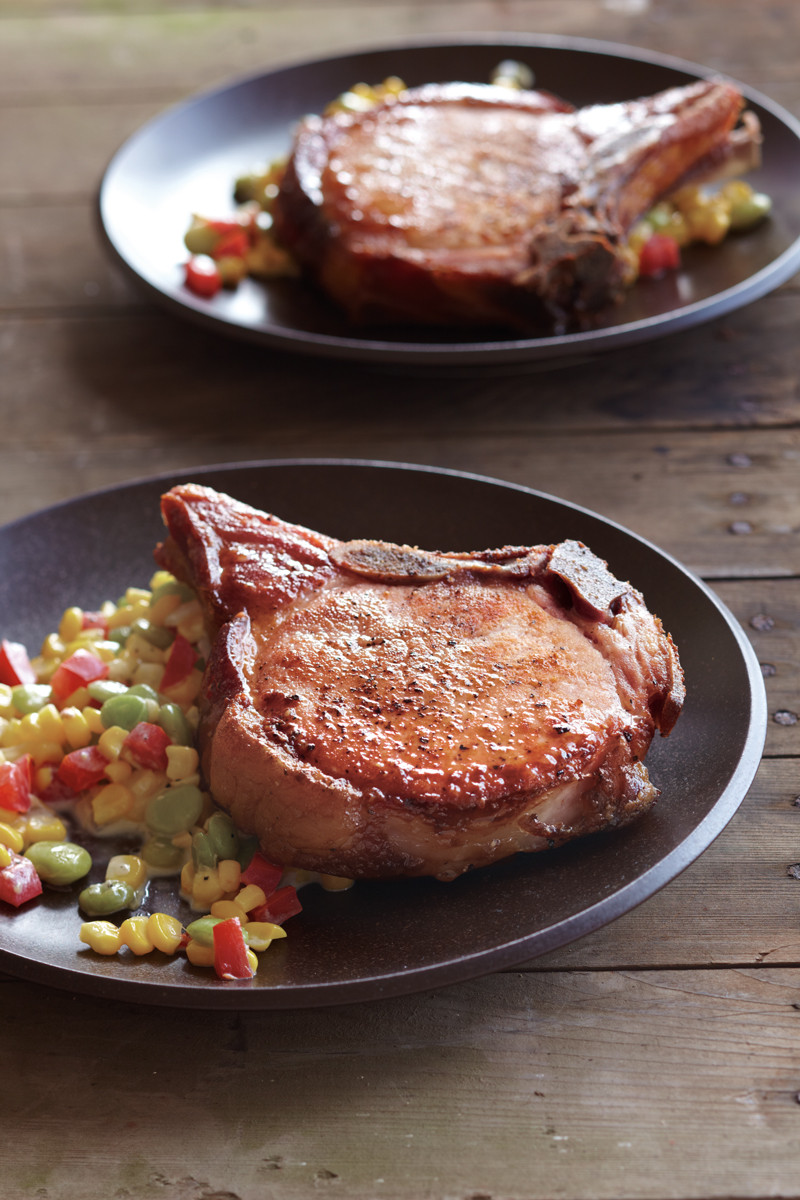 How To Smoke Pork Chops
 Smoked Pork Chops with Summer Succotash