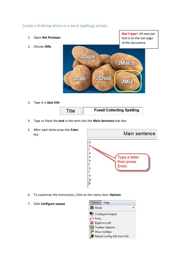 How To Spell Potato
 Hot Potatoes Sequence Letters Spelling words