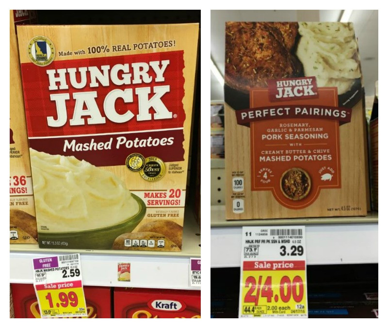 Hungry Jack Mashed Potatoes
 Hungry Jack Mashed Potatoes as low as $1 49 at Kroger