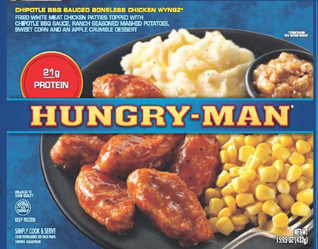 Hungry Man Frozen Dinners
 Hungry Man Brand Frozen Dinner Recalled for Potential