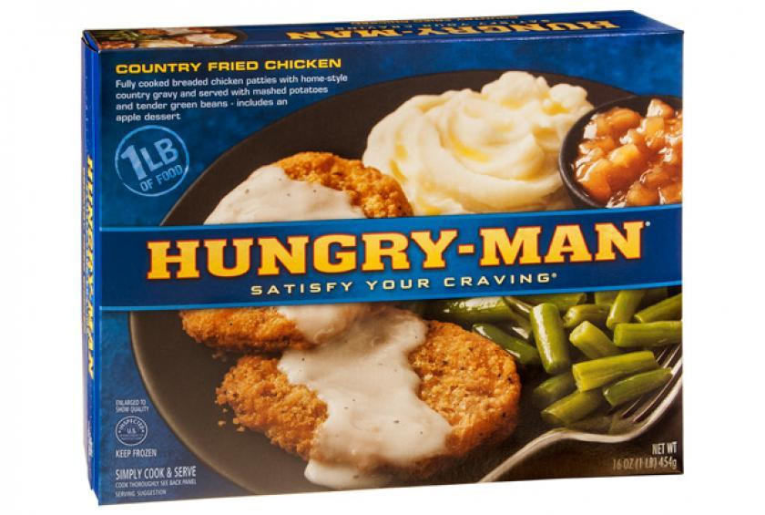 Hungry Man Frozen Dinners
 8 Banquet Extra Helping Salisbury Steak Dinner from The