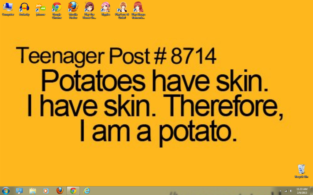 I Am A Potato
 I am a potato by kogalover97 on DeviantArt