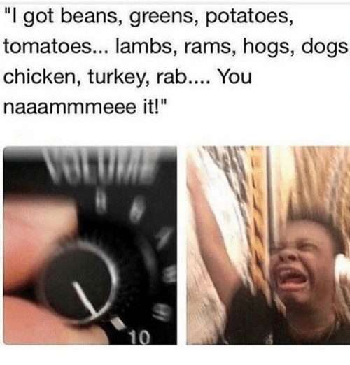 I Got Beans Greens Potatoes Tomatoes
 25 Best Memes About Beans Greens Potatoes Tomatoes