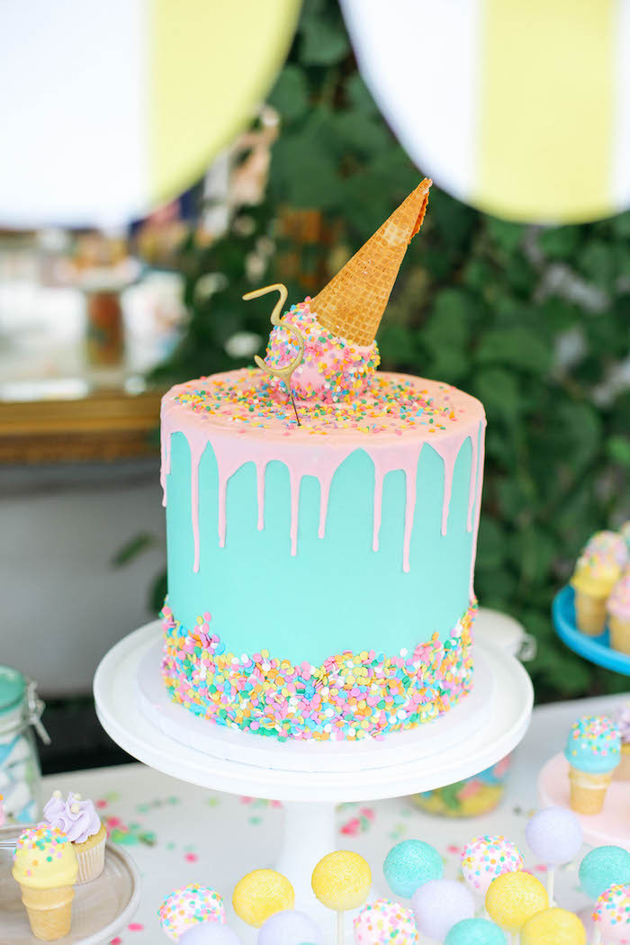 Ice Cream Birthday Cake
 Kara s Party Ideas Ice Cream Inspired Birthday Party