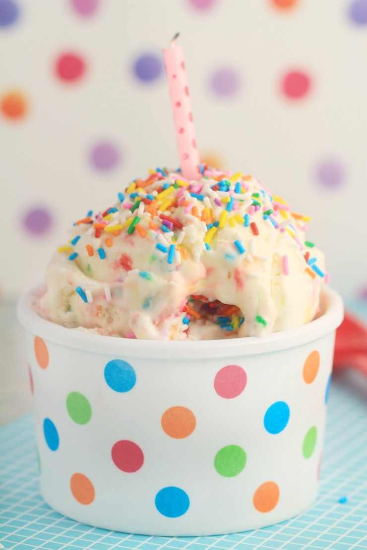 Ice Cream Birthday Cake
 No Churn Birthday Cake Ice Cream Frugal Mom Eh