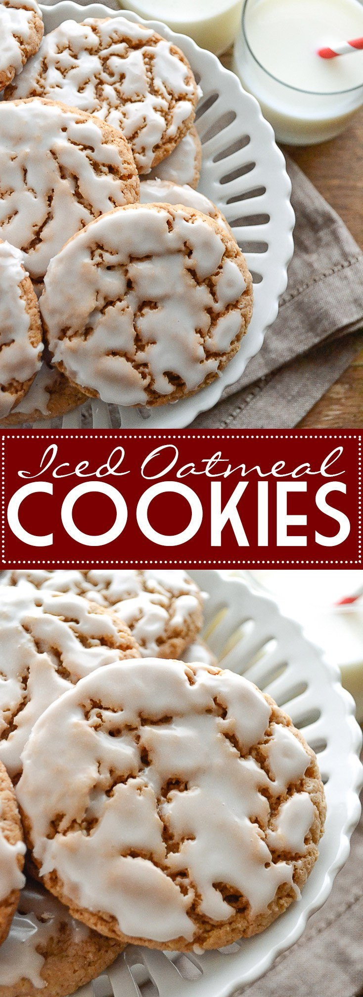 Iced Oatmeal Cookies
 Iced Oatmeal Cookies