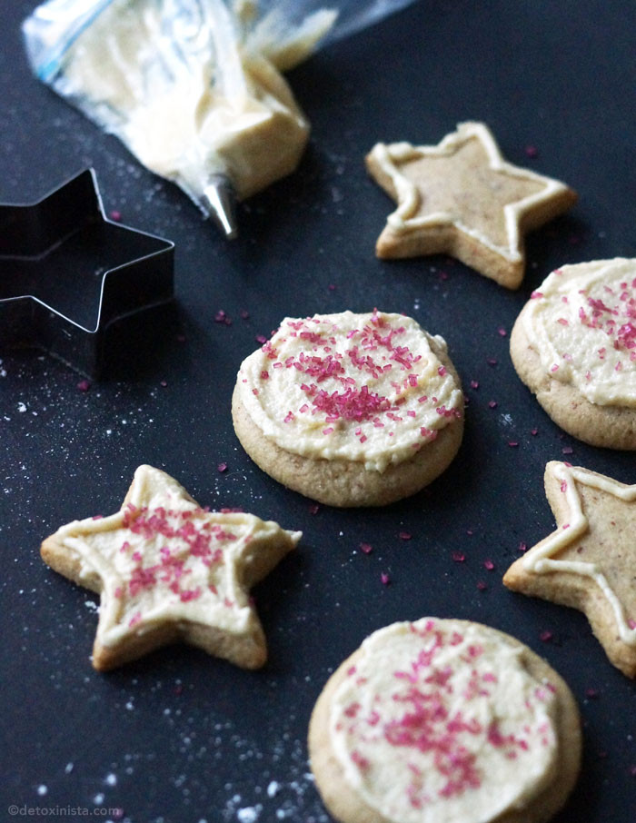 Iced Sugar Cookies
 Vegan & Paleo Iced Sugar Cookies