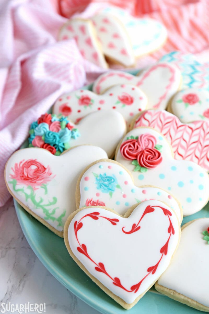 Iced Sugar Cookies
 Valentine s Day Sugar Cookies SugarHero