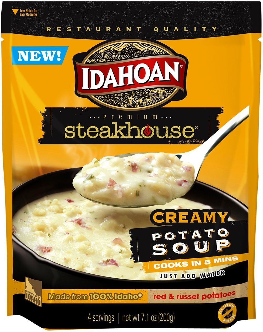 Idahoan Potato Soup
 Amazon IDAHT Steakhouse Potato Soup Loaded 7 1