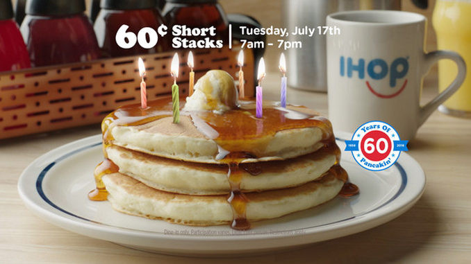 Ihop 60 Cent Pancakes
 60 Cent Short Stacks At IHOP July 17 2018 Chew Boom