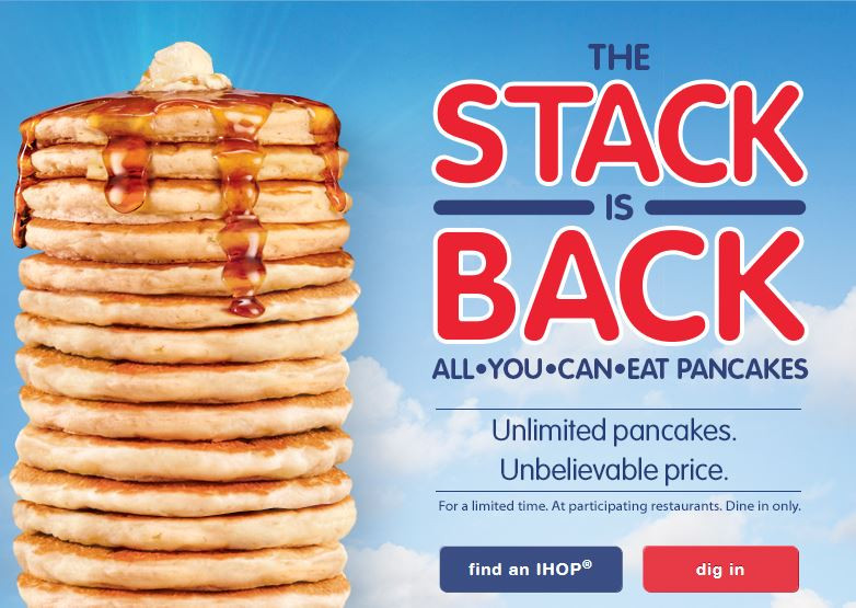 Ihop All You Can Eat Pancakes
 IHOP All You Can Eat Pancakes Are Back For a Limited Time