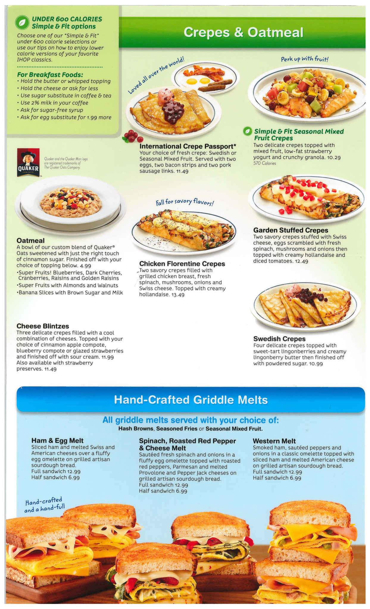 Ihop Dinner Menu
 Maui Menus IHOP Restaurant