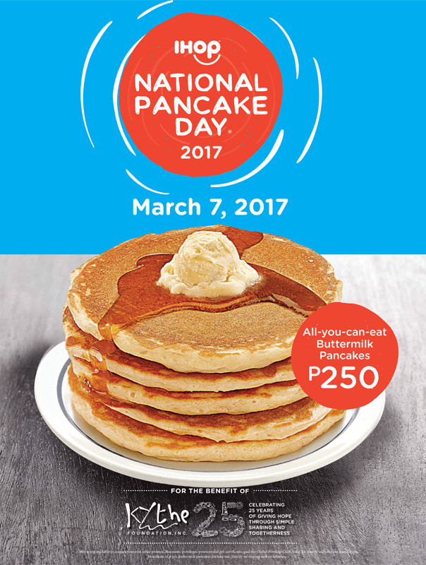 Ihop Free Pancakes 2017
 IHOP National Pancake Day 2017