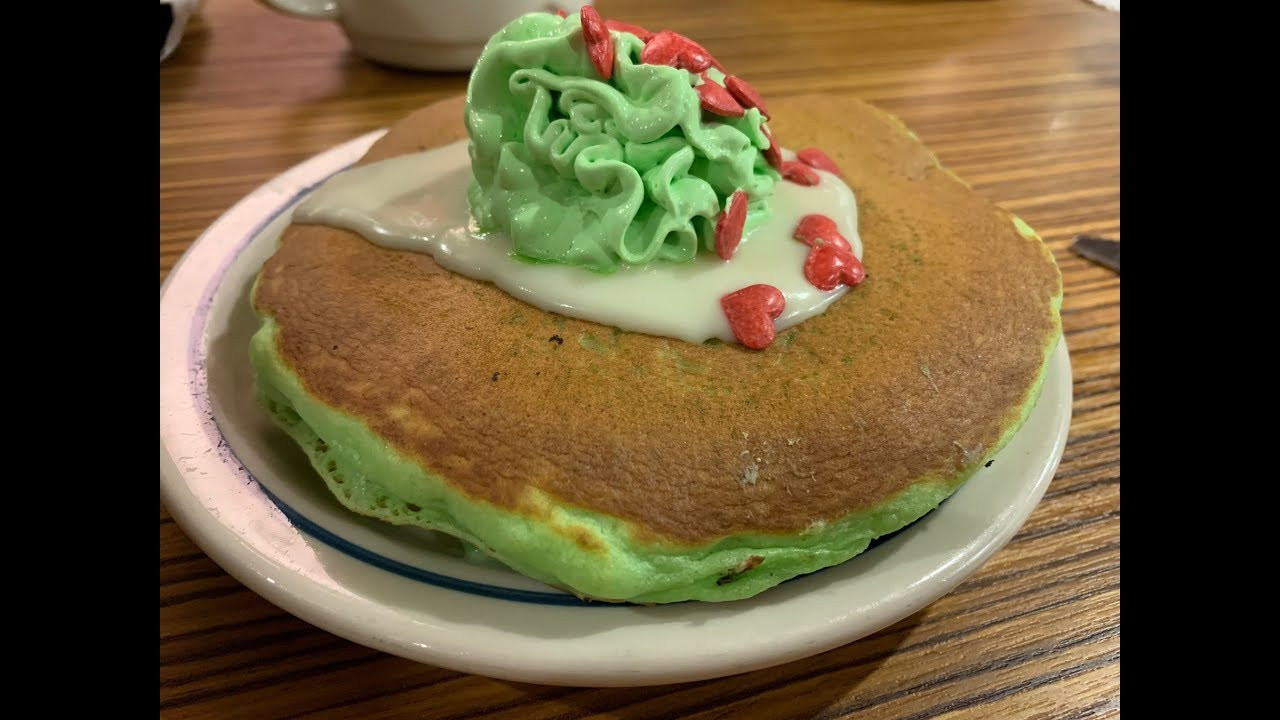 Ihop Grinch Pancakes
 The Grinch Is At IHOP
