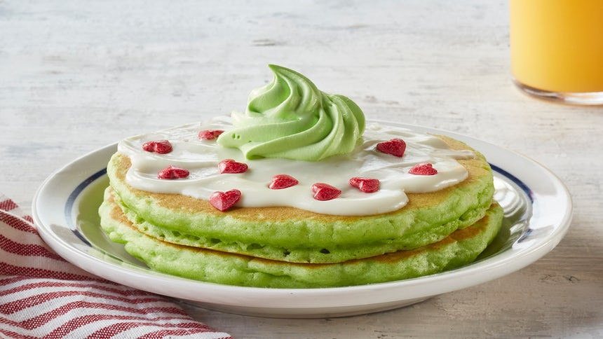 Ihop Grinch Pancakes
 Wel e to IHOP