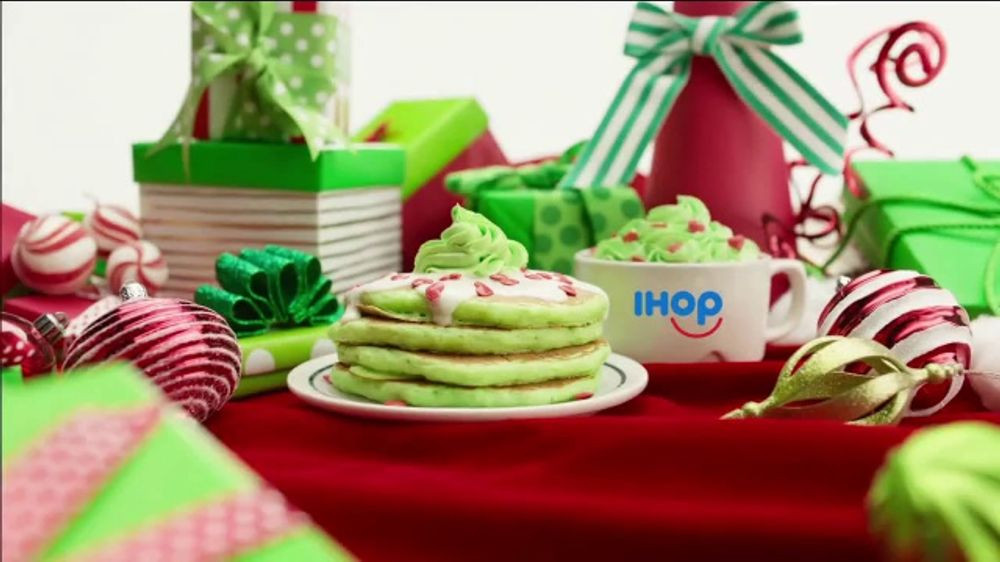 Ihop Grinch Pancakes
 IHOP Grinch Pancakes TV mercial Kids Eat Free iSpot