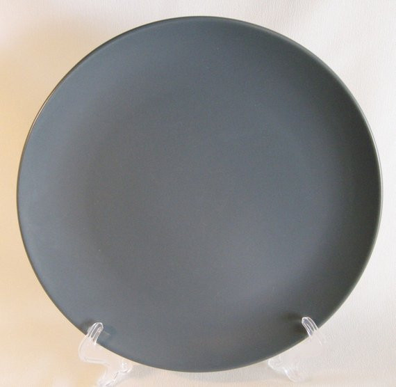 Ikea Dinner Plates
 Ikea Sweden 2 Dinner Plates grey gray dark solid colored