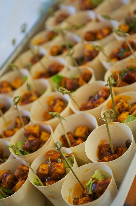 Indian Appetizers For Party
 Tandoori paneer cups No recipe Just a great party idea