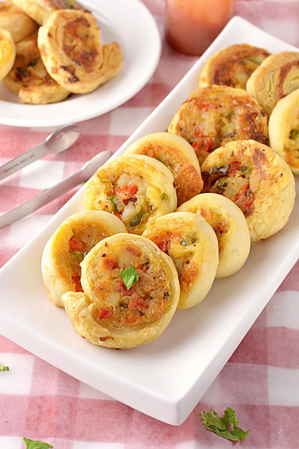 Indian Appetizers For Potluck
 Veggie Pinwheels Party Appetizer Party potluck recipes